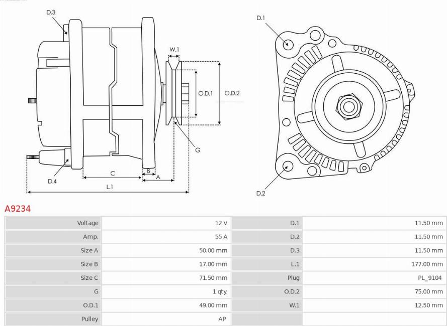 AS-PL A9234 - Alternatore autozon.pro