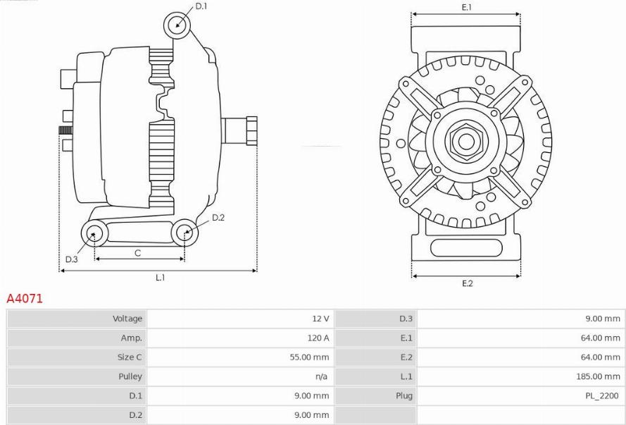 AS-PL A4071 - Alternatore autozon.pro