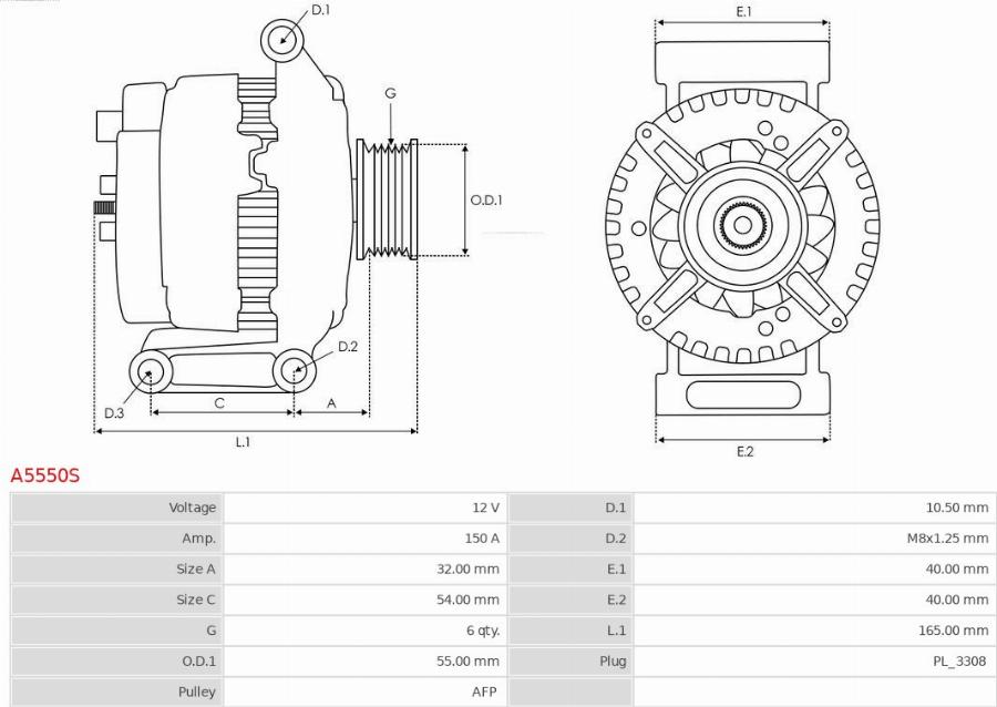 AS-PL A5550S - Alternatore autozon.pro