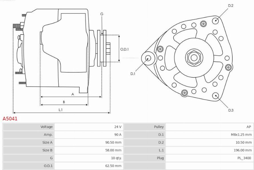 AS-PL A5041 - Alternatore autozon.pro