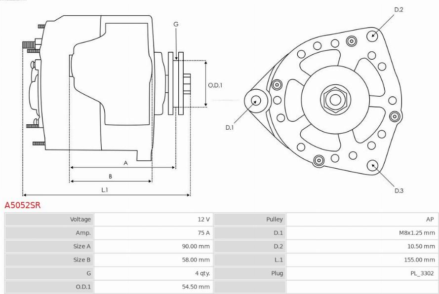 AS-PL A5052SR - Alternatore autozon.pro