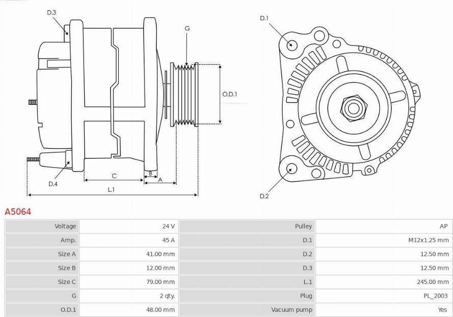 AS-PL A5064 - Alternatore autozon.pro