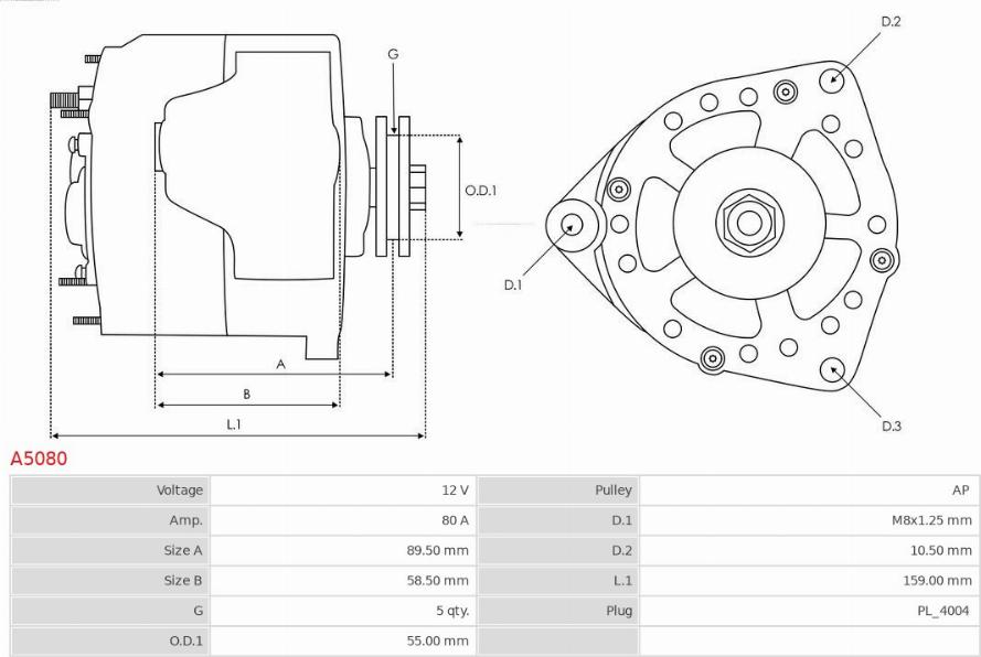 AS-PL A5080 - Alternatore autozon.pro