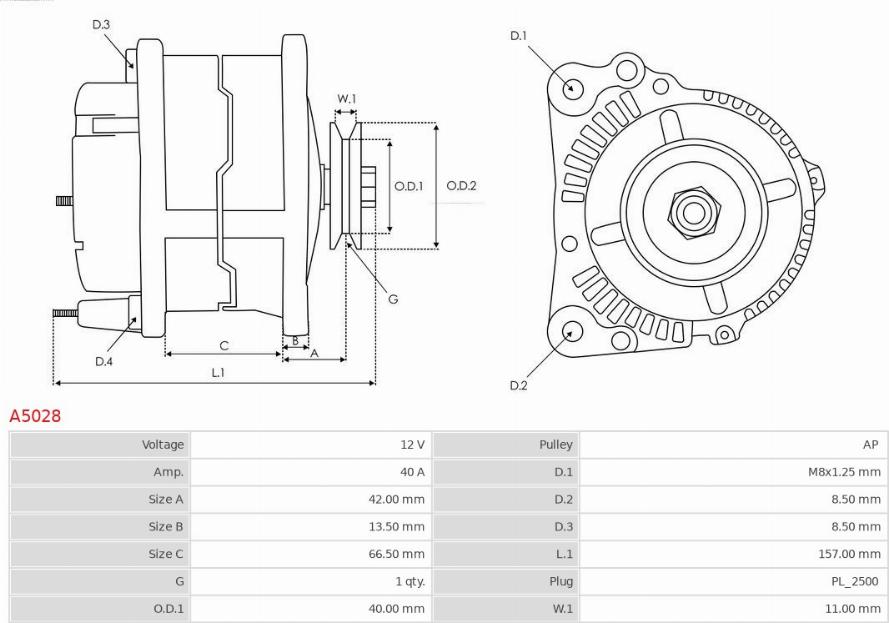 AS-PL A5028 - Alternatore autozon.pro