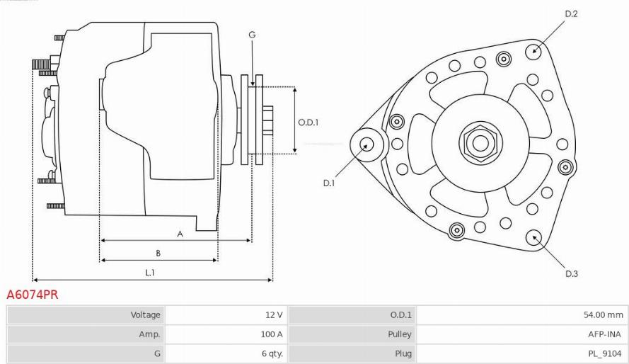 AS-PL A6074PR - Alternatore autozon.pro