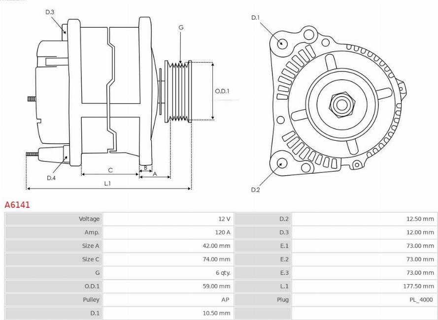 AS-PL A6141 - Alternatore autozon.pro