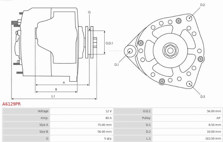 AS-PL A6129PR - Alternatore autozon.pro