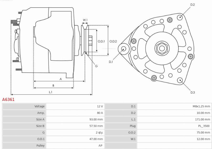 AS-PL A6361 - Alternatore autozon.pro