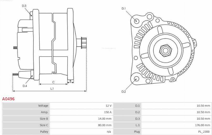 AS-PL A0496 - Alternatore autozon.pro