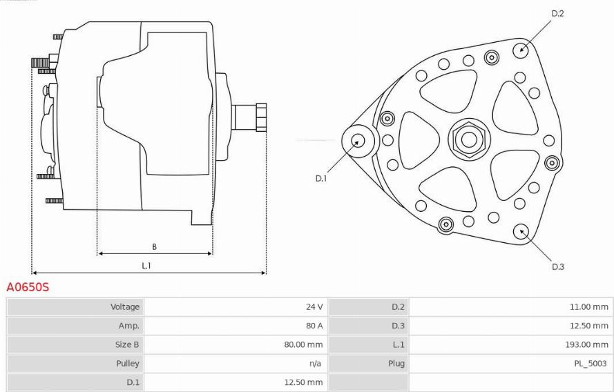 AS-PL A0650S - Alternatore autozon.pro