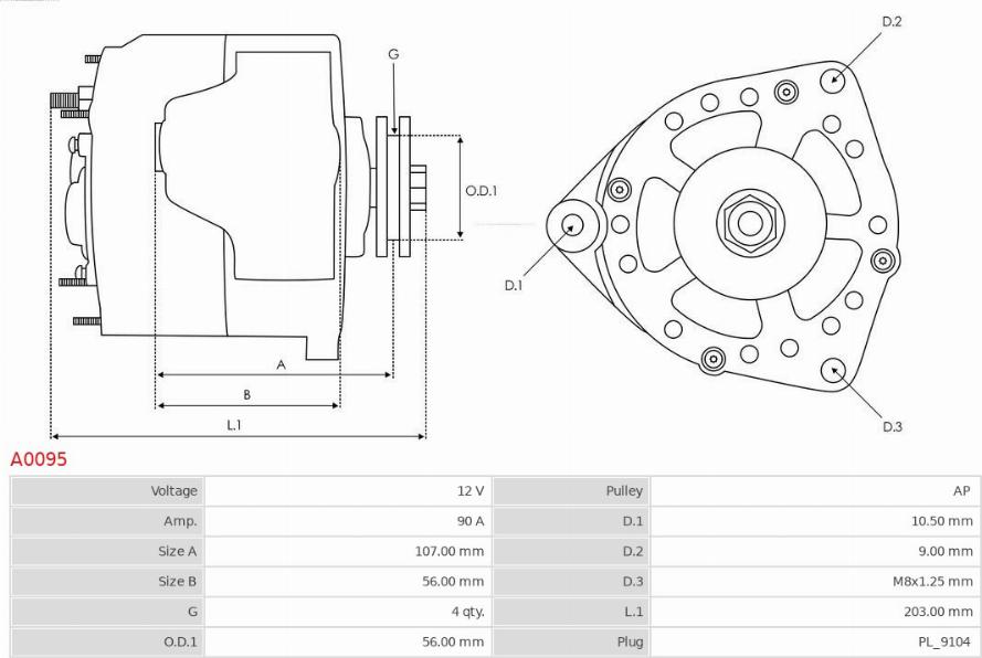 AS-PL A0095 - Alternatore autozon.pro