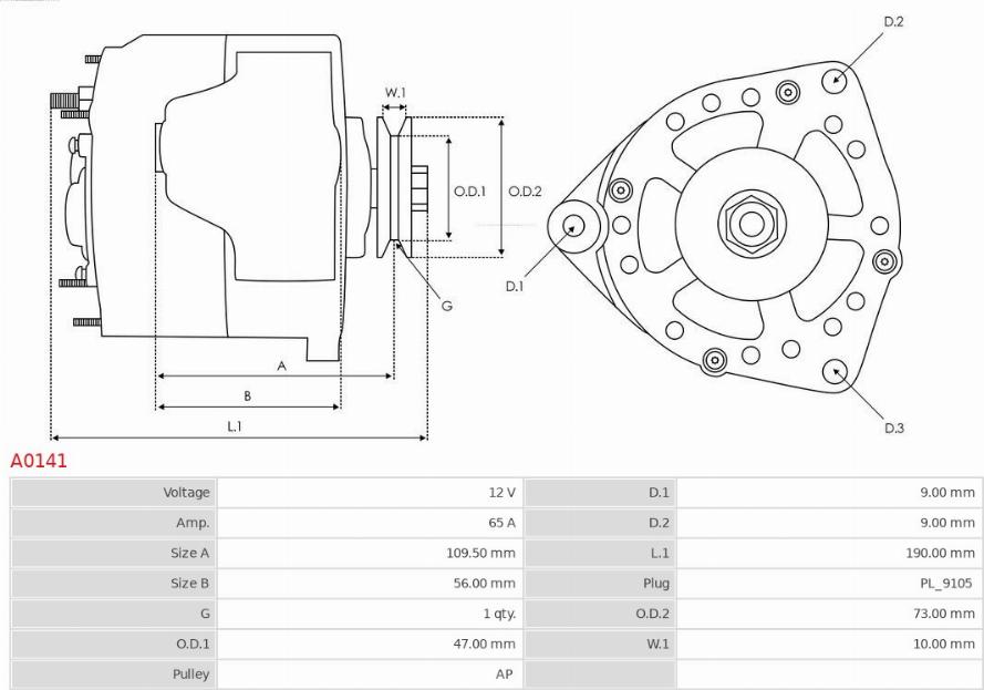 AS-PL A0141 - Alternatore autozon.pro