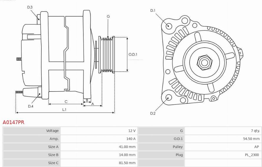 AS-PL A0147PR - Alternatore autozon.pro