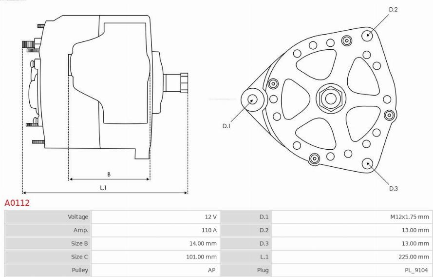 AS-PL A0112 - Alternatore autozon.pro