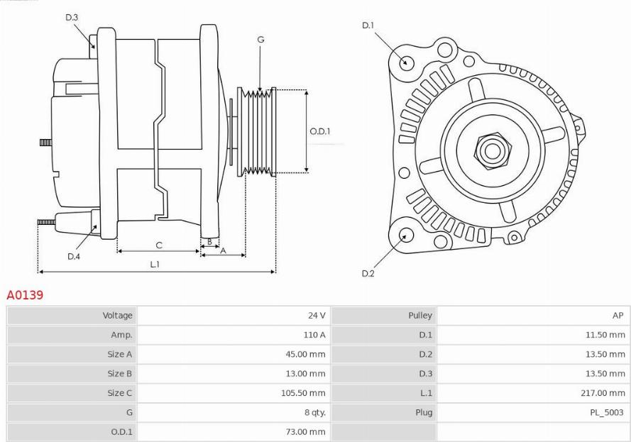 AS-PL A0139 - Alternatore autozon.pro