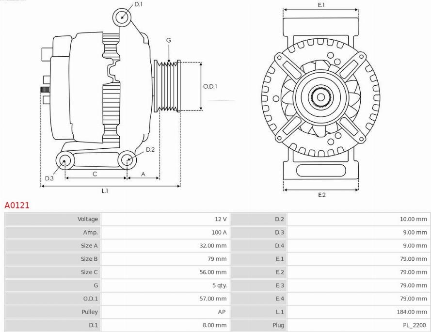 AS-PL A0121 - Alternatore autozon.pro