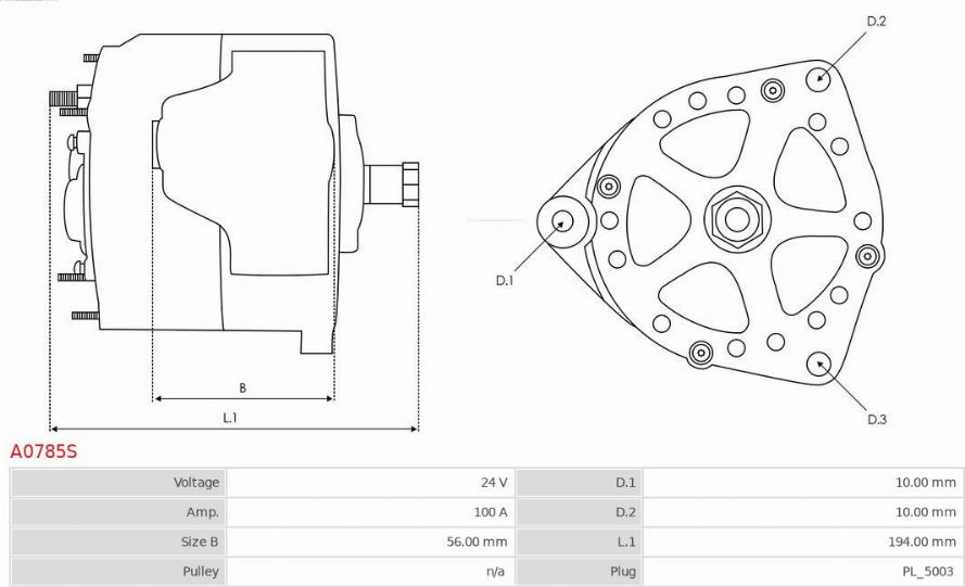 AS-PL A0785S - Alternatore autozon.pro