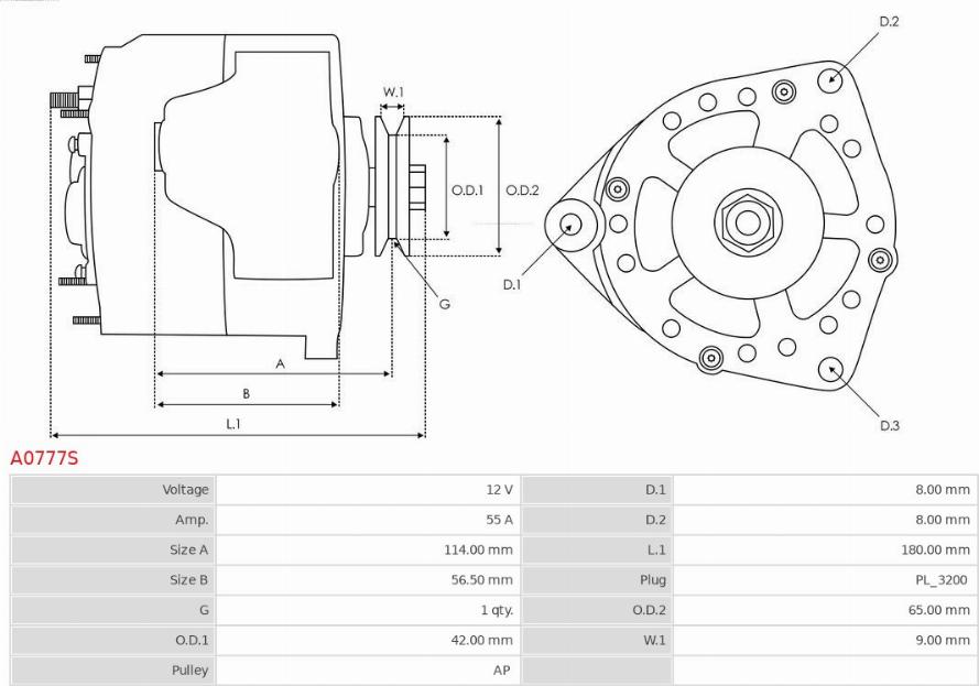 AS-PL A0777S - Alternatore autozon.pro