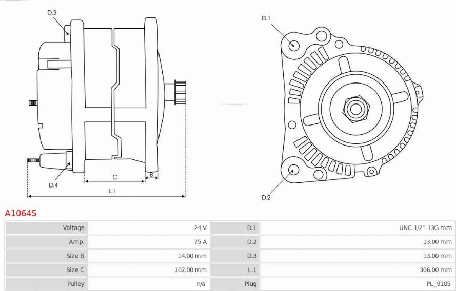 AS-PL A1064S - Alternatore autozon.pro