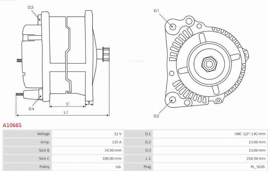 AS-PL A1066S - Alternatore autozon.pro