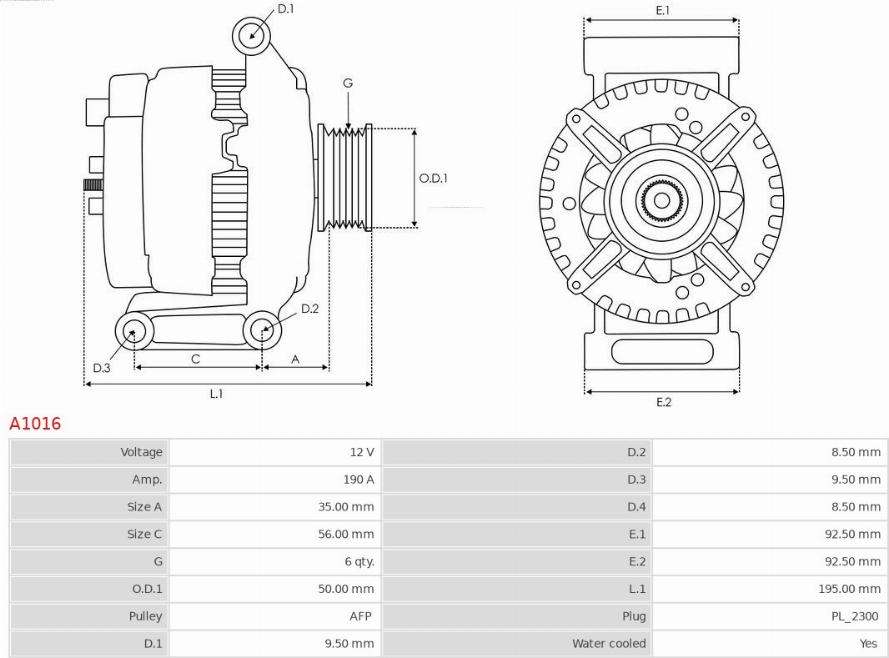 AS-PL A1016 - Alternatore autozon.pro