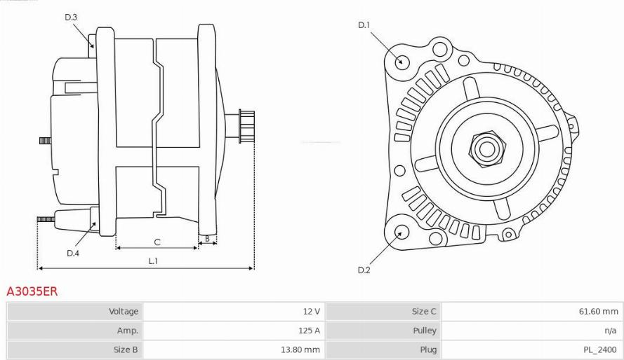 AS-PL A3035ER - Alternatore autozon.pro