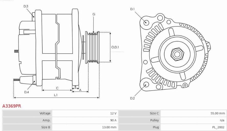 AS-PL A3369PR - Alternatore autozon.pro