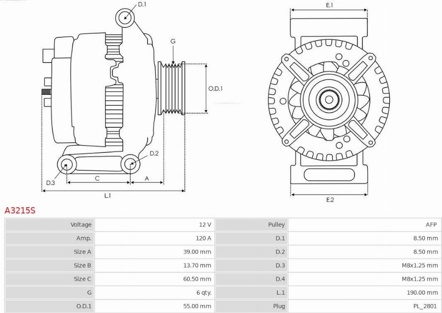 AS-PL A3215S - Alternatore autozon.pro