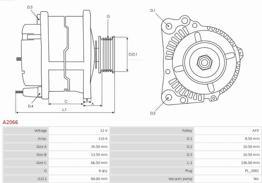 AS-PL A2066 - Alternatore autozon.pro