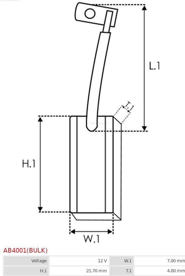 AS-PL AB4001(BULK) - Spazzola in carbone, Alternatore autozon.pro