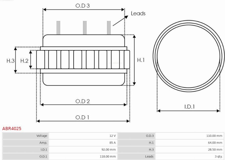 AS-PL ABR4025 - Supporto, flangia generatore-azionamento autozon.pro