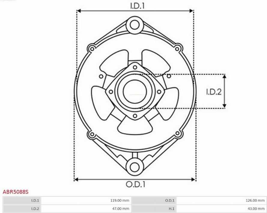 AS-PL ABR5088S - Supporto, flangia generatore-azionamento autozon.pro