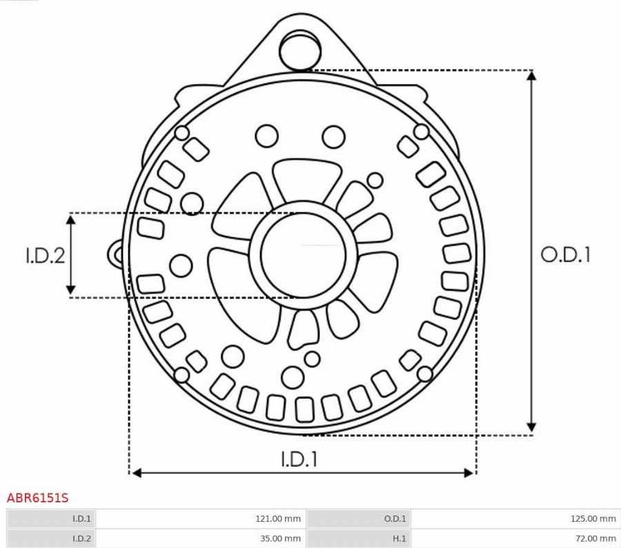 AS-PL ABR6151S - Supporto, flangia generatore-azionamento autozon.pro