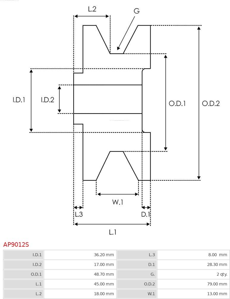 AS-PL AP9012S - Puleggia cinghia, Alternatore autozon.pro