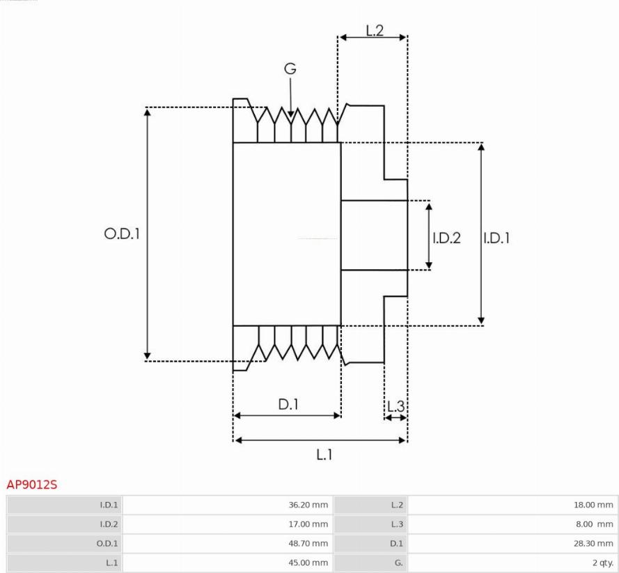 AS-PL AP9012S - Puleggia cinghia, Alternatore autozon.pro