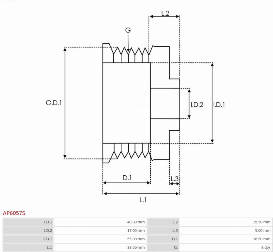 AS-PL AP6057S - Puleggia cinghia, Alternatore autozon.pro