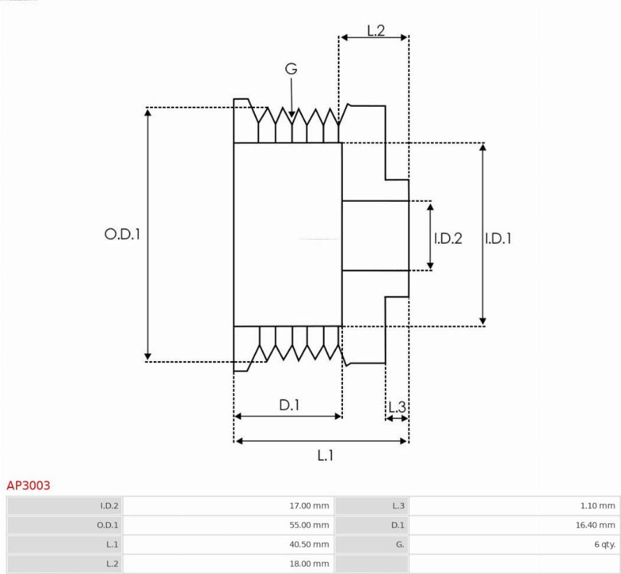 AS-PL AP3003 - Puleggia cinghia, Alternatore autozon.pro