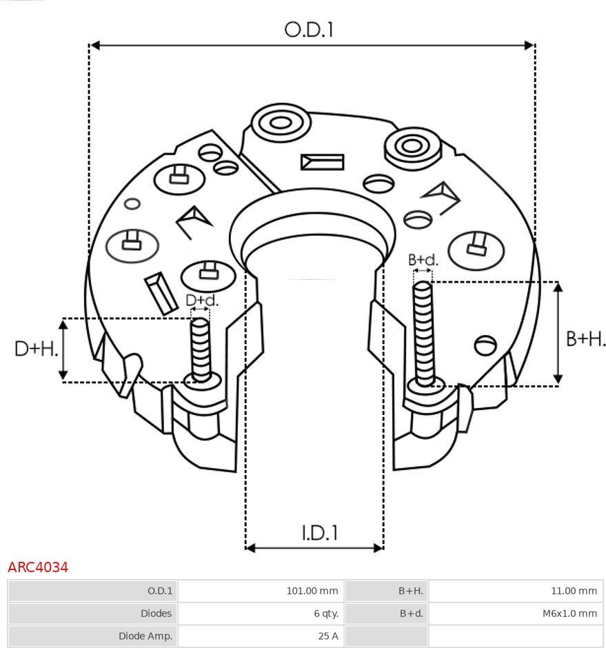 AS-PL ARC4034 - Raddrizzatore, Alternatore autozon.pro