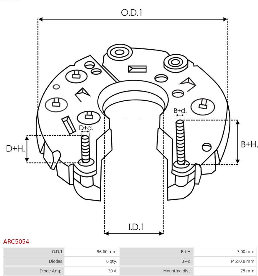 AS-PL ARC5054 - Raddrizzatore, Alternatore autozon.pro