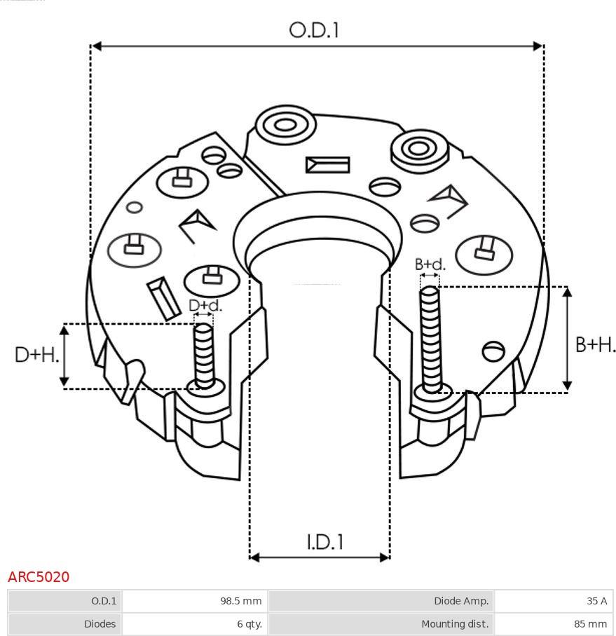 AS-PL ARC5020 - Raddrizzatore, Alternatore autozon.pro