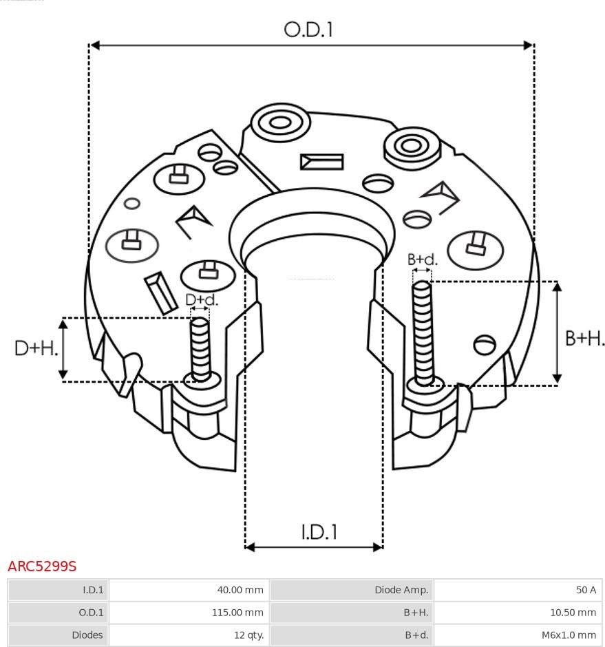 AS-PL ARC5299S - Raddrizzatore, Alternatore autozon.pro