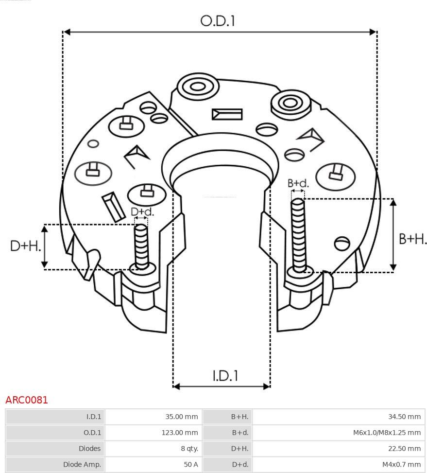 AS-PL ARC0081 - Raddrizzatore, Alternatore autozon.pro