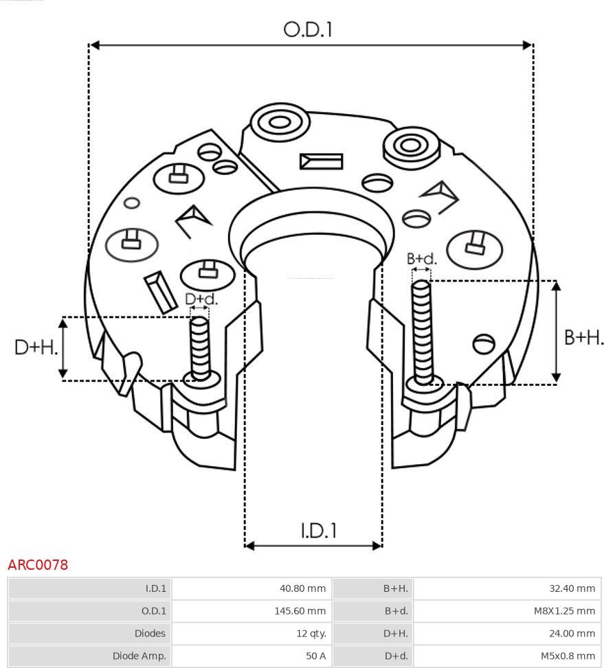 AS-PL ARC0078 - Raddrizzatore, Alternatore autozon.pro