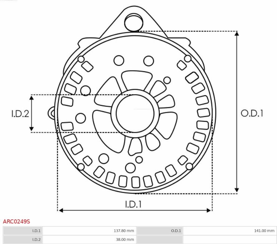 AS-PL ARC0249S - Supporto, flangia generatore-azionamento autozon.pro