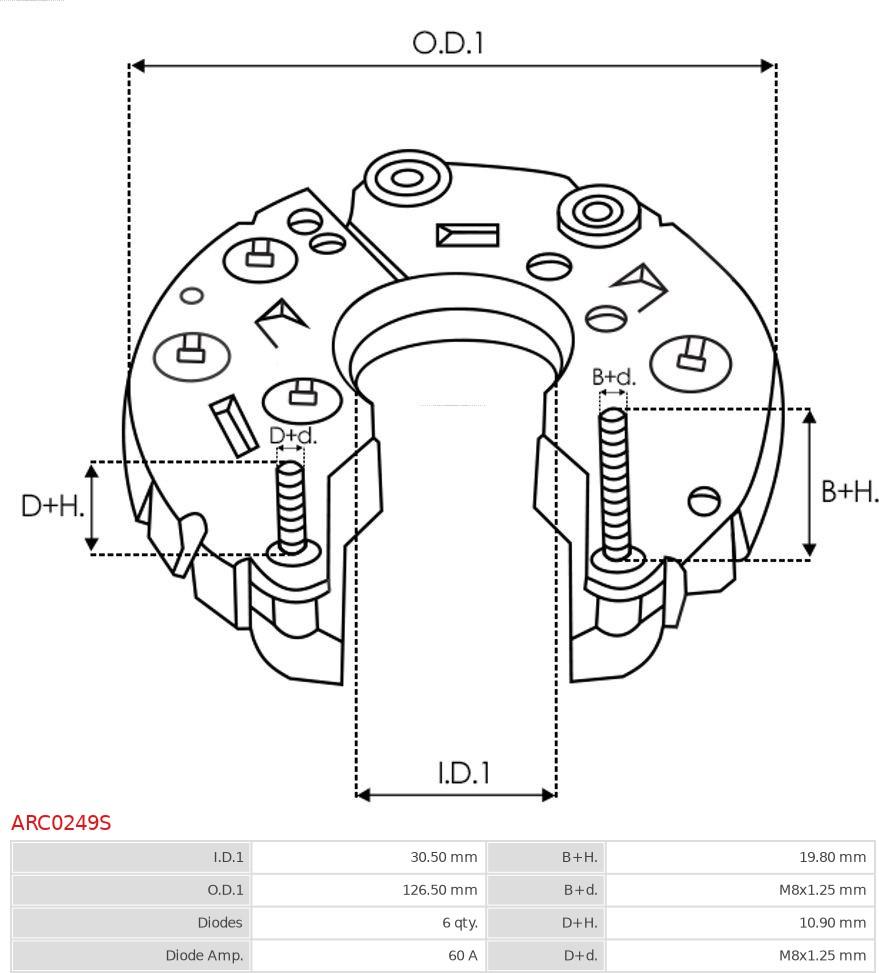 AS-PL ARC0249S - Supporto, flangia generatore-azionamento autozon.pro