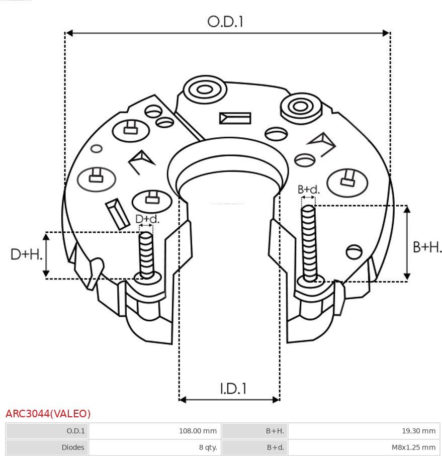 AS-PL ARC3044(VALEO) - Raddrizzatore, Alternatore autozon.pro