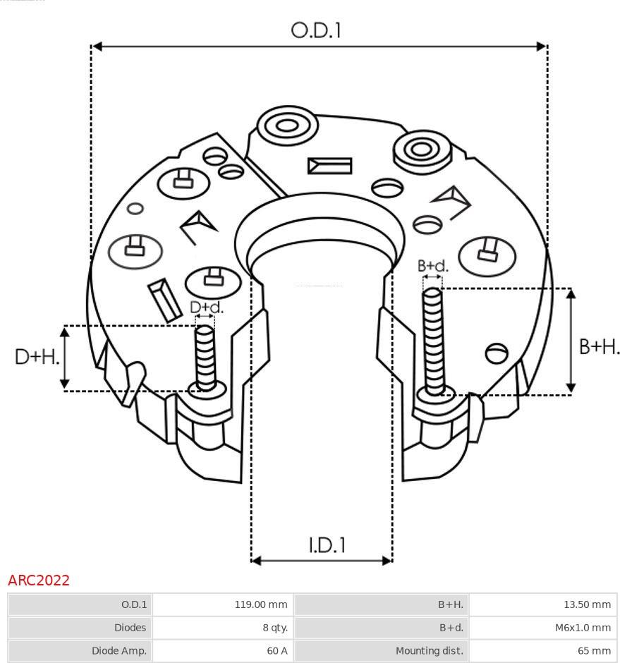 AS-PL ARC2022 - Raddrizzatore, Alternatore autozon.pro