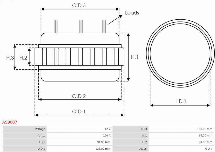 AS-PL AS9007 - Statore, Alternatore autozon.pro