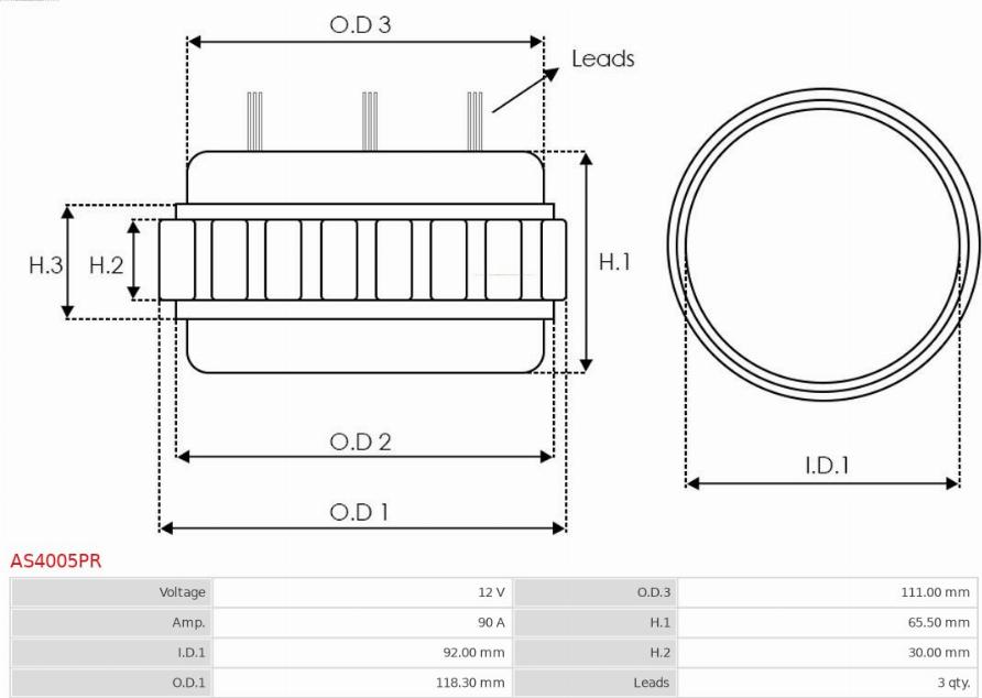 AS-PL AS4005PR - Statore, Alternatore autozon.pro