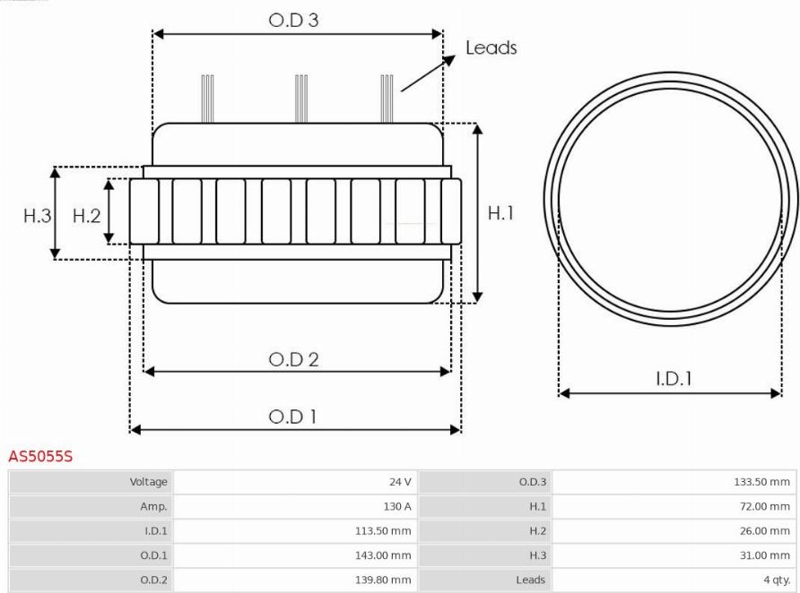 AS-PL AS5055S - Statore, Alternatore autozon.pro